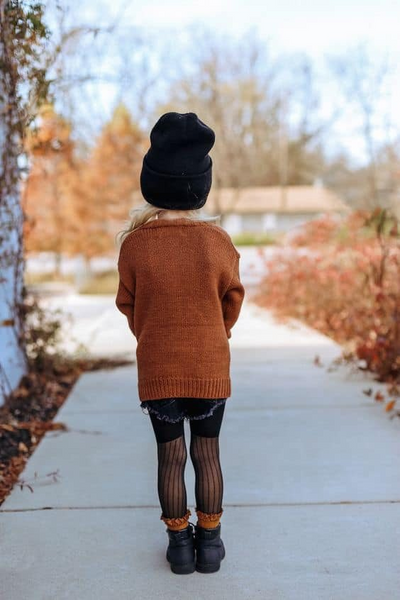 GT0242 toddler girl dresses orange sweater coat girl halloween sweat jacket