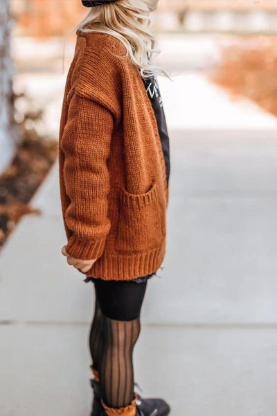 GT0242 toddler girl dresses orange sweater coat girl halloween sweat jacket 1