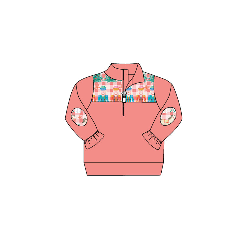 GT0317 pre-order  toddler girl clothes pink girl winter zipper top
