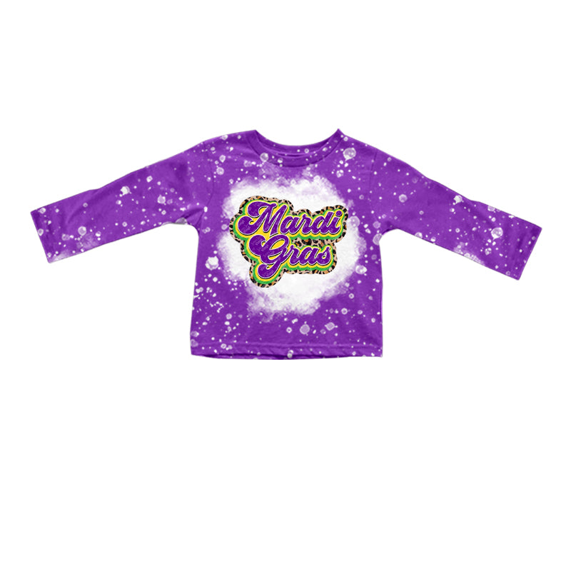 GT0340 pre-order toddler girl clothes Mardi Gras boy shirt top