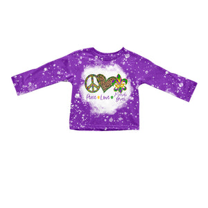 GT0341 pre-order toddler girl clothes Mardi Gras boy shirt top
