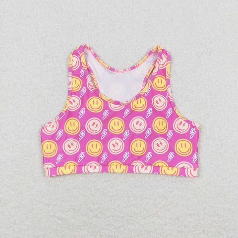GT0520 RTS baby girl clothes smile lightning swimsuit swim wear beach wear