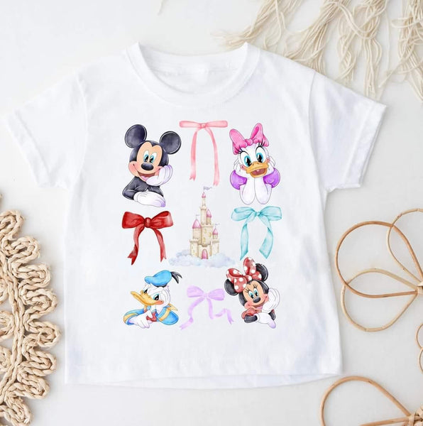 GT0570 RTS baby girl clothes cartoon mouse girl summer tshirt （print）1