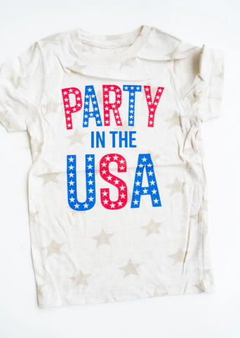 GT0585 pre-order baby girl clothes 4th of July patriotic girl summer tshirt