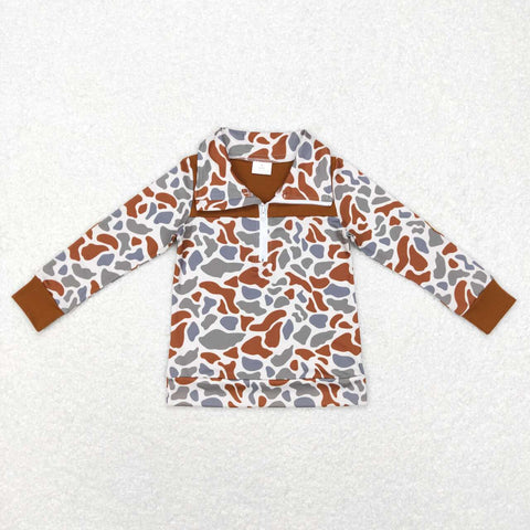 BT0468 baby boy clothes camouflage boy winter shirt top