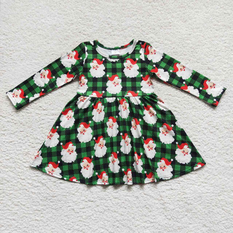 GLD0262 baby girl clothes girl christmas dress girl twirl dress