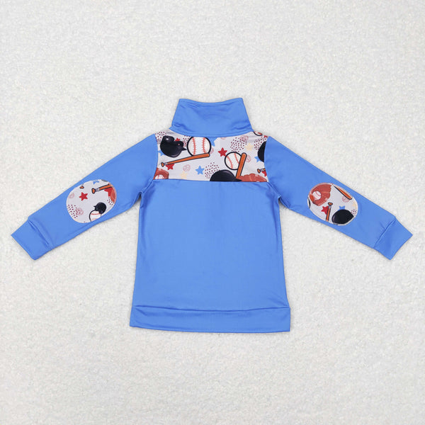 BT0466 baby boy clothes baseball blue boy winter shirt top