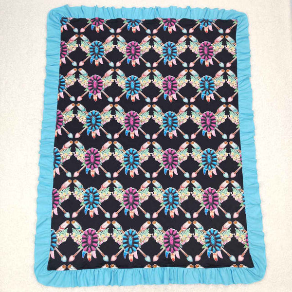 BL0052 baby blanket turquoise newborn baby items
