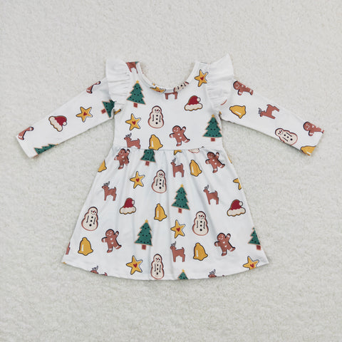 GLD0442 toddler girl clothes girl christmas dress