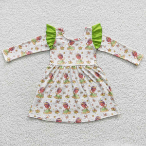 GLD0249 toddler girl clothes princess girl winter dress