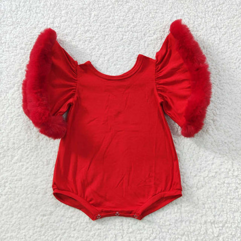 SR0412 baby girl clothes red christmas bubble