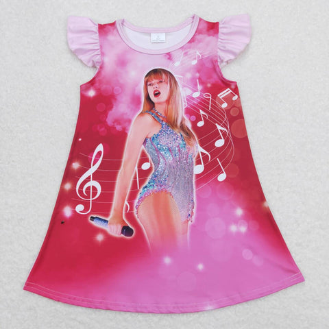 GSD1126 RTS toddler clothes 1989 singer  baby girl summer dress 12-18M to 14-16T