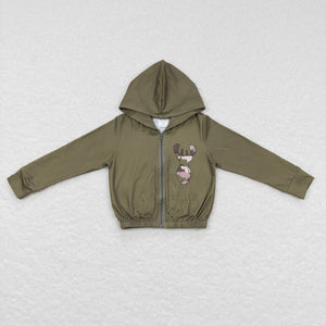 GT0335 baby boy clothes green deer coat boy winter coat