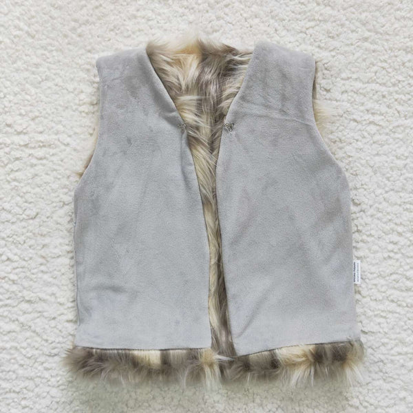 6 A21-15 girl clothes  fur vest winter cost