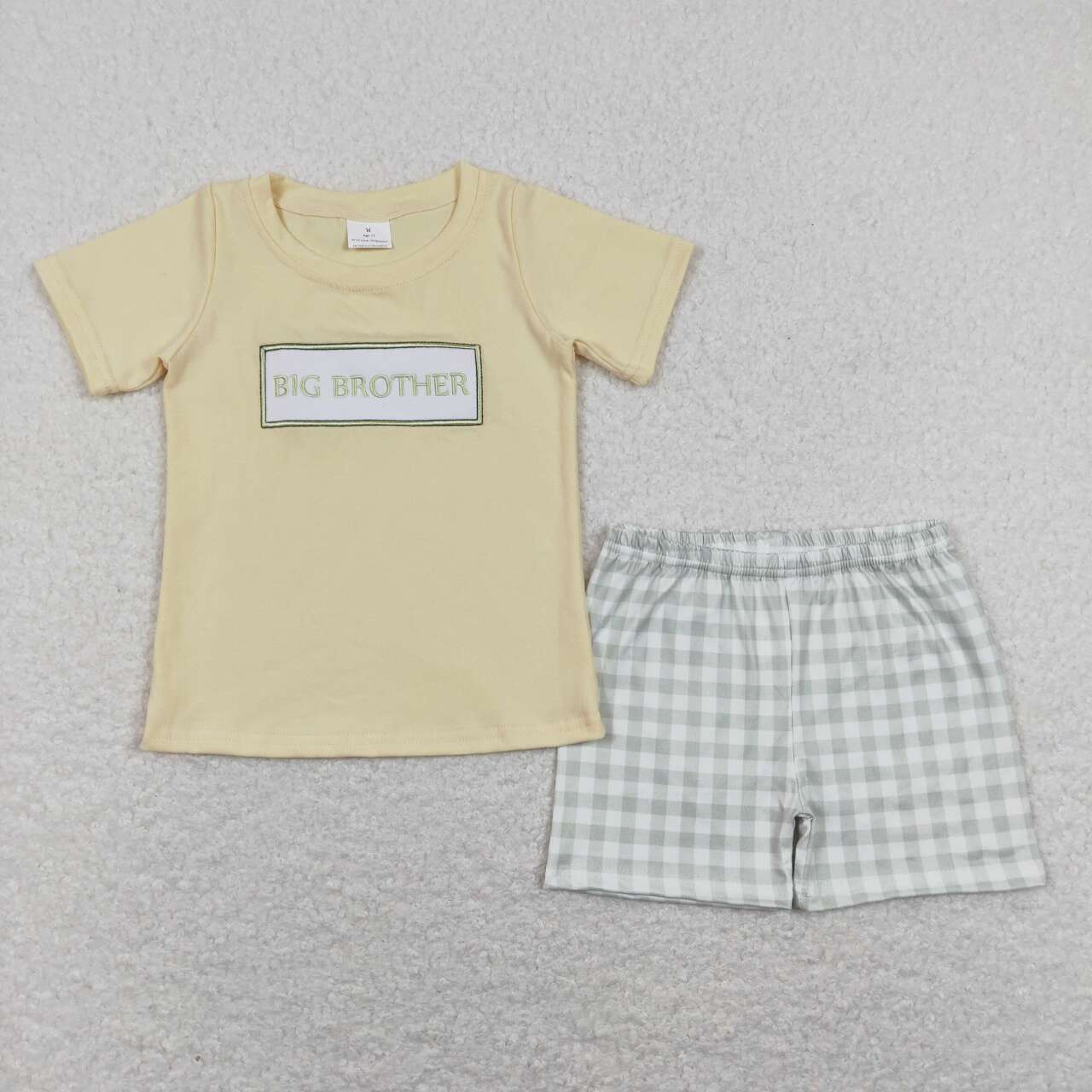 BSSO0403 baby boy clothes embroidery big brother boy summer outfits