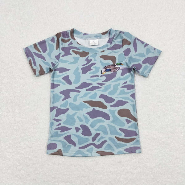 BT0598 RTS baby boy clothes mallard camouflage boy summer tshirt