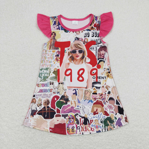 GSD1125 RTS toddler clothes 1989 singer  baby girl summer dress 12-18M to 14-16T