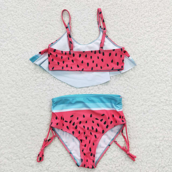 S0143 baby girl clothes girl swimwear watermelon  toddler girl summer swimsuit
