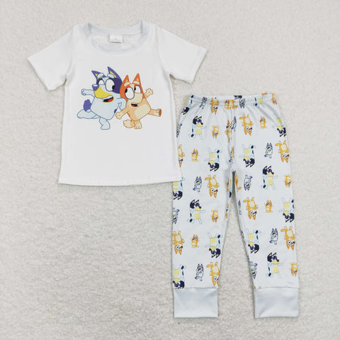 BSPO0265 baby boy clothes cartoon dog outfits toddler boy spring fall set