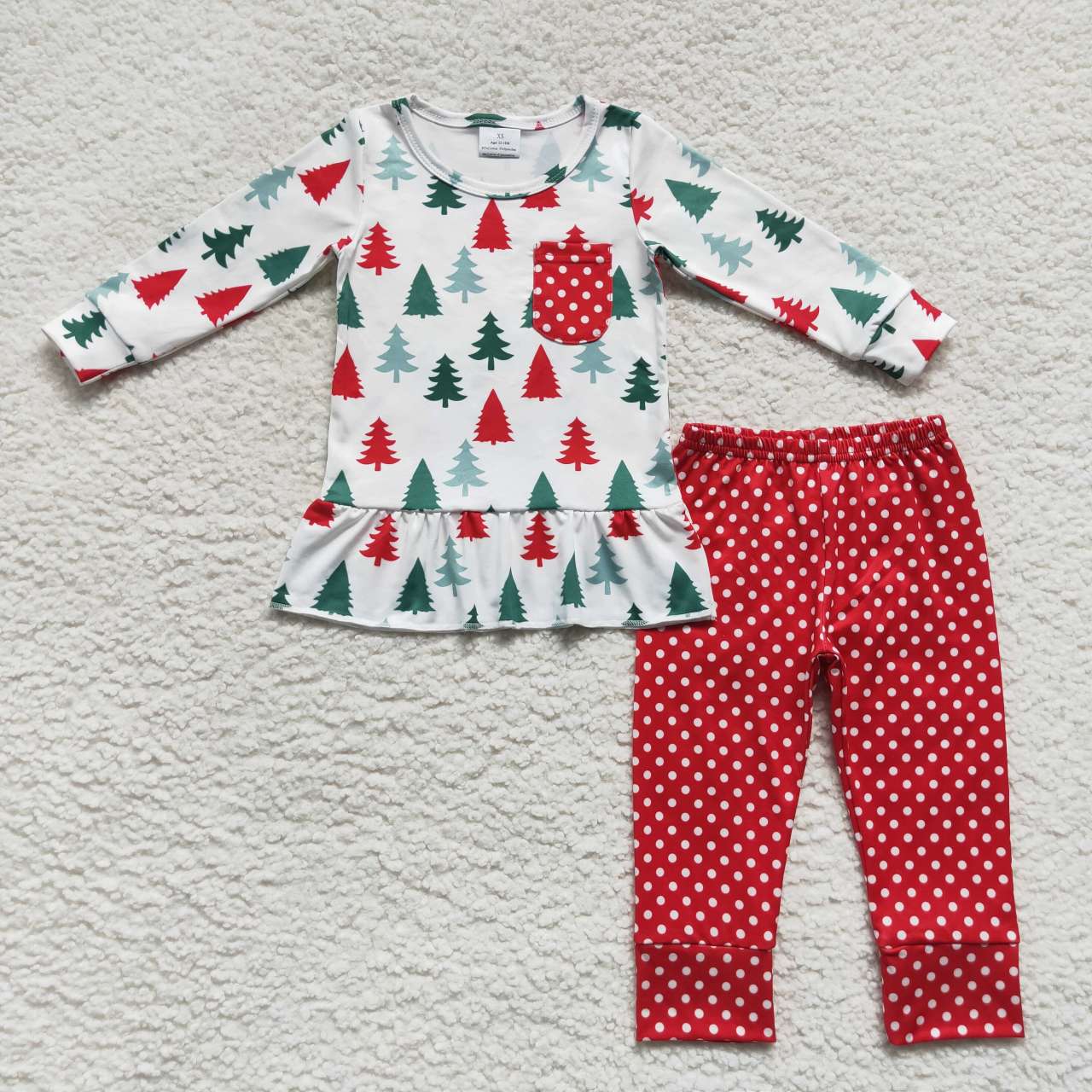 GLP0803  toddler girl clothes tree girl christmas outfit
