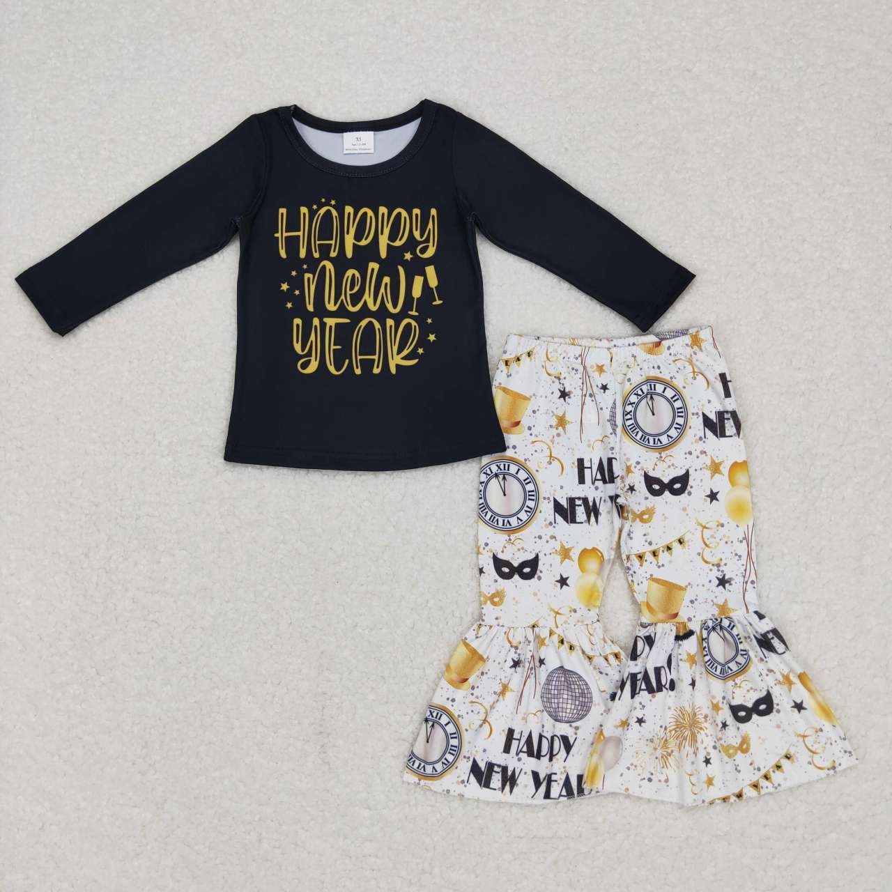 GLP0817 toddler girl clothes girl happy new year winter outfit