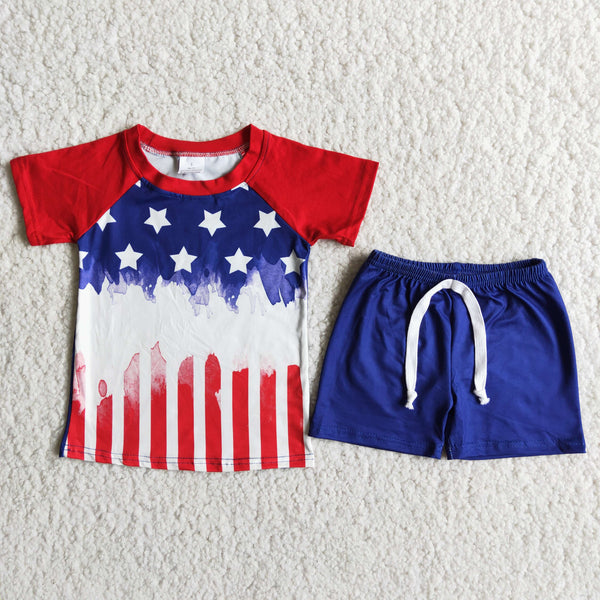 D9-14 boy clothes star july 4th usa patriotic set-promotion 2024.5.20 $5.5