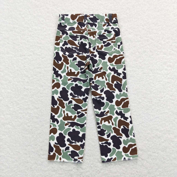 P0413 baby boy clothes boy green camouflage clothes ripped jeans toddler camo jeans hunting clothes