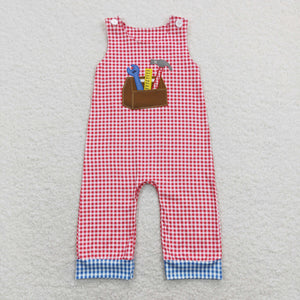 SR0822 baby boy clothes embroidery toddler summer cothes boy toolbox summer romper