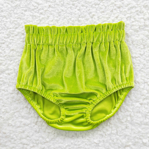 SS0101 baby clothes green velvet bummies bloomer
