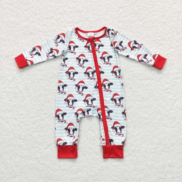 LR0700 baby clothes cow baby christmas romper
