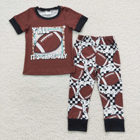 BSPO0059 baby boy clothes football boy fall outfit