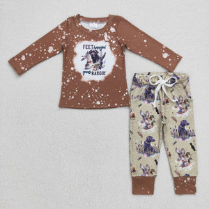 BLP0311 toddler boy clothes dog mallard hunting duck country boy winter outfit