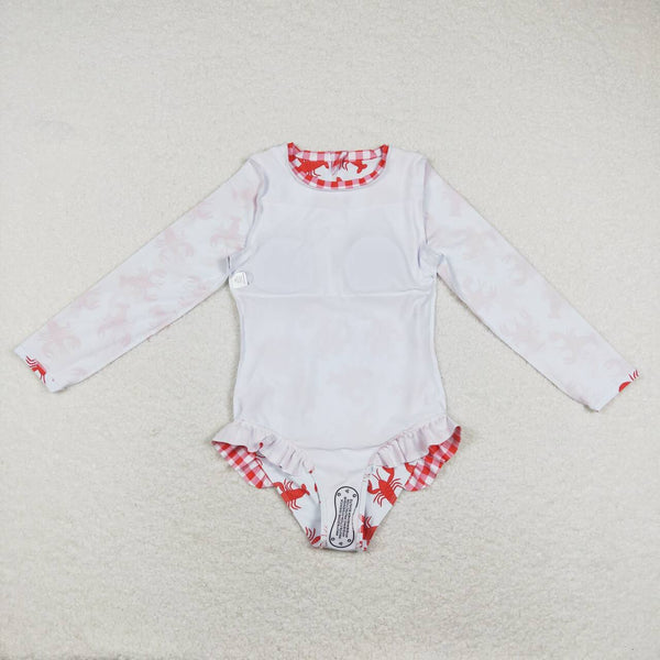 S0220 baby girl clothes girl crawfish swimsuit bathing suit summer swimsuit 1