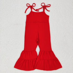 SR0450 kids clothes girls red girl cotton  jumpsuit christmas romper