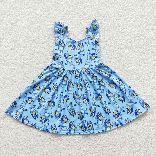 GSD0421 baby girl clothes cartoon kid summer dress