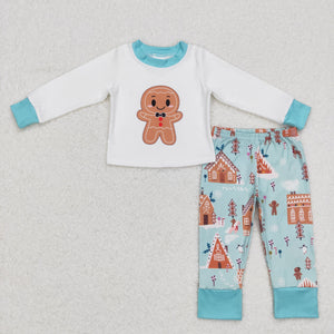 BLP0346 toddler boy clothes house boy christmas outfit boy winter pajamas set