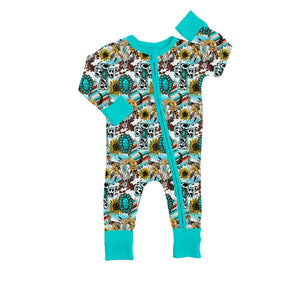 LR0680 pre-order baby girl clothes turquoise girl winter romper