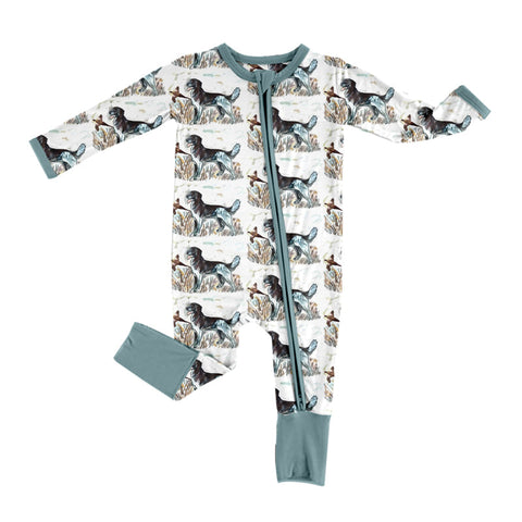 LR0945 pre-order baby boy clothes hunting toddler boy winter romper-2024.5.16