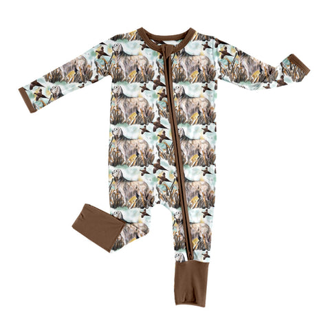 LR0945 pre-order baby boy clothes hunting toddler boy winter romper-2024.5.16