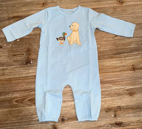 LR0994 pre-order baby boy clothes mallard toddler boy winter romper-2024.5.27