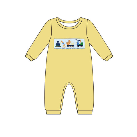 LR0995 pre-order baby boy clothes truck  toddler boy winter romper-2024.5.27