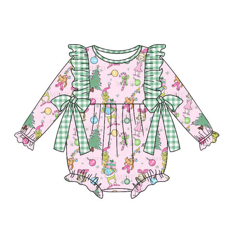 LR0998 pre-order baby girl clothes cartoon  toddler girl christmas bubble-2024.5.27