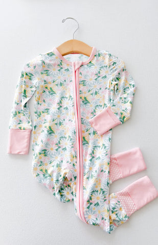LR0999 pre-order baby girl clothes flower toddler girl winter romper-2024.5.28