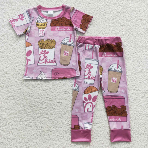 GSPO0696 toddler girl clothes girl pajamas set