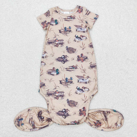NB0034 baby clothes mallard duck newborn gown