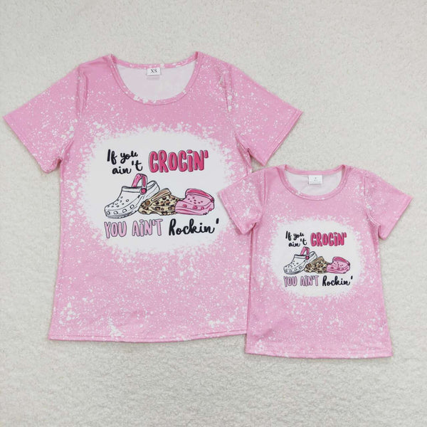 GT0443 baby girl clothes ripped shoes print girl summer tshirt