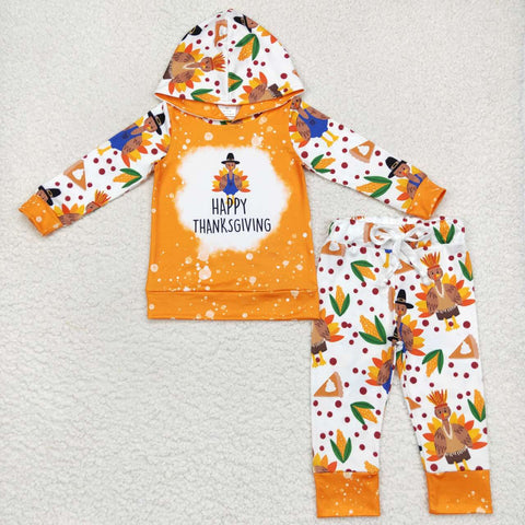 BLP0222 baby boy clothes thanksgiving outfit turkey outfit hoodies boy winter outfit