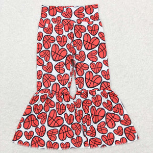 P0389 baby girl clothes heart valentine day bell bottom pant