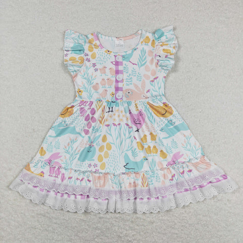 GSD0701  baby girl clothes girl chicken dress toddler chicken clothes baby farn clothing summer dress