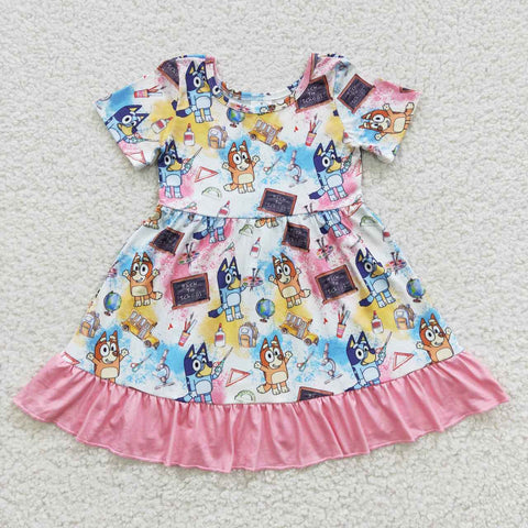 GSD0411 baby girl clothes cartoon girl summer dress